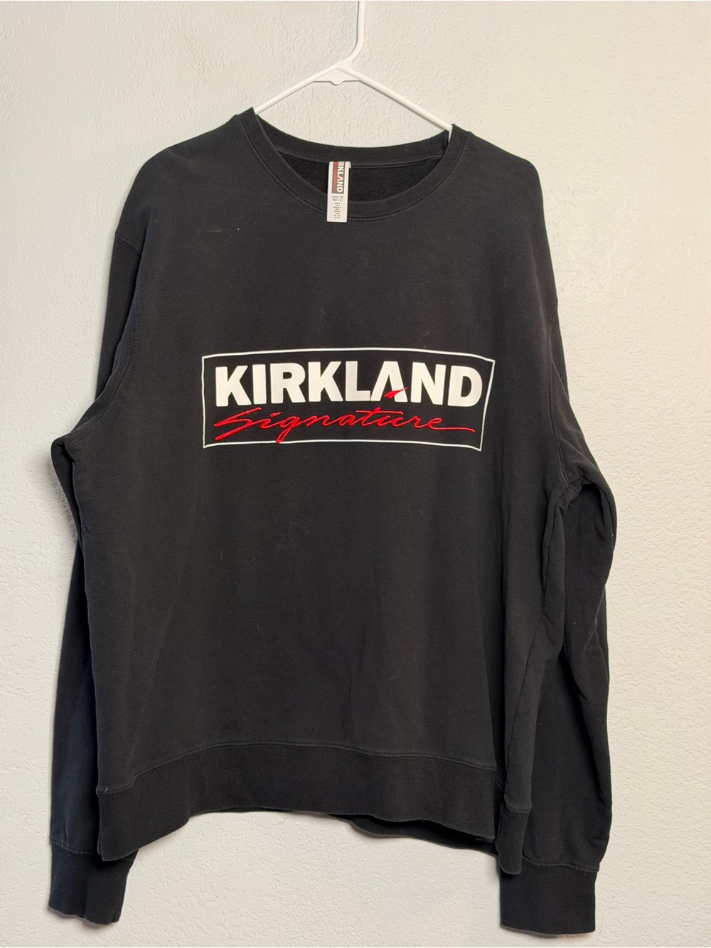 Kirkland Signature Costco Merch Black Logo Embroidered Sweatshirt Unisex XL-XXL